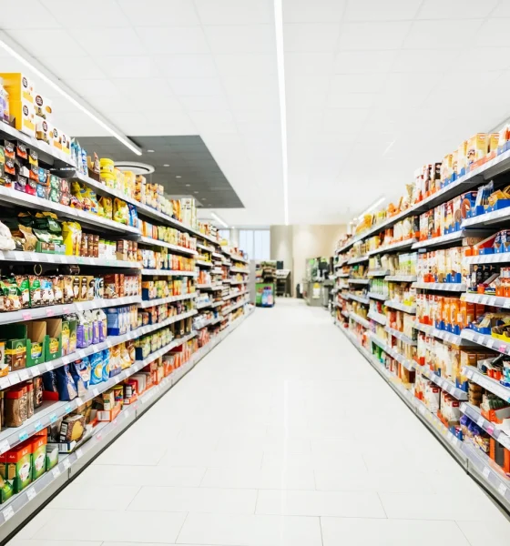 A Colorful Supermarket Aisle