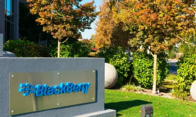 Blackberry sign at BlackBerry Limited campus