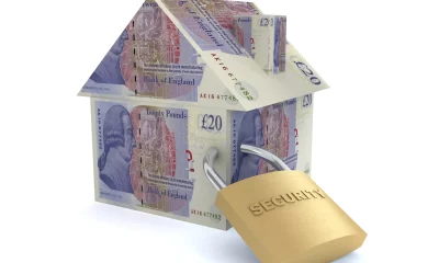 British pound UK money buy house insurance safe lock