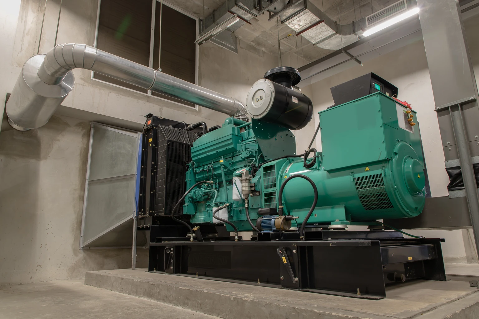 Generator Room Nödkraftförsörjning. Drivs av Diesel kraft.