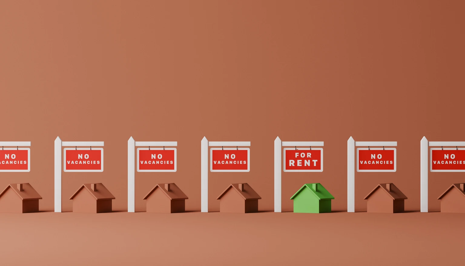 Hot rental market concept