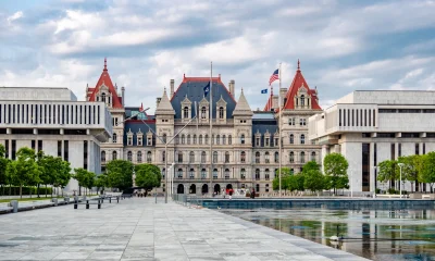 Empire State Plaza with the NY State Capitol and the Legislative building, Albany, NY