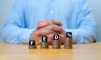 The Federal Reserve to control interest rates. FED concept. Wooden blocks FED. American economy and business. Federal Reserve Bank Interest rates rise policy.