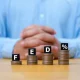 The Federal Reserve to control interest rates. FED concept. Wooden blocks FED. American economy and business. Federal Reserve Bank Interest rates rise policy.