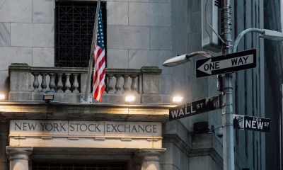 Grand financial building standing at corner of heritage-filled district