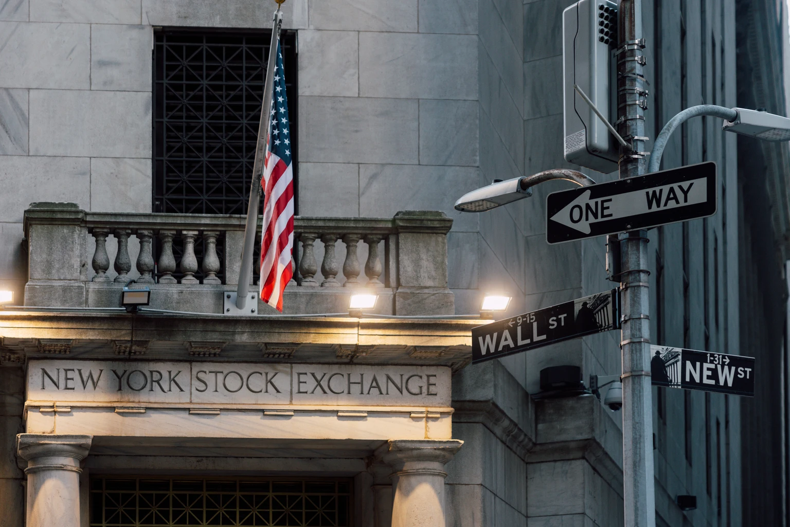 Grand financial building standing at corner of heritage-filled district