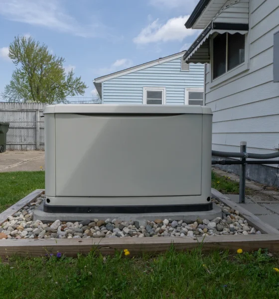 Residential generator has been professionally serviced and is ready to power your home