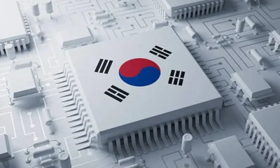 South Korea semiconductor chip trade tariff. 3d rendering