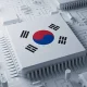 South Korea semiconductor chip trade tariff. 3d rendering