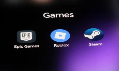 Roblox, Epic Games, Steam app icon. Game platforms