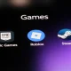 Roblox, Epic Games, Steam app icon. Game platforms