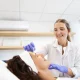 A dermatologist applying a collagen biostimulator to her patient