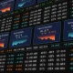 Global bond market trading screen, governemnt bond interest rates, charts, prices, stock market theme.