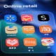 Online retail and e-commerce apps. Walmart, AliExpress, SHEIN, Amazon, Temu, Taobao, Pinduoduo, Etsy, JD.com