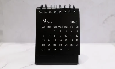 Monthly desktop calendar for the September 2026