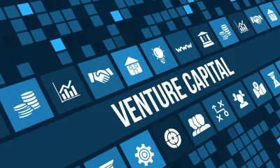 Venture Capital concept image with business icons and copyspace.