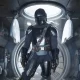 Pedro Pascal and Grogu in Star Wars: The Mandalorian and Grogu