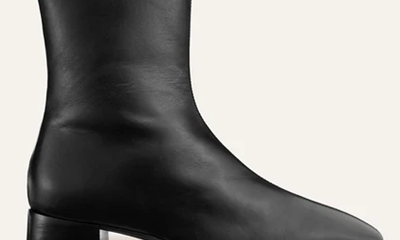 black leather boot