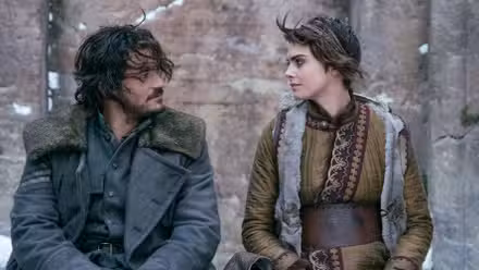 Orlando Bloom and Cara Delevingne in Carnival Row