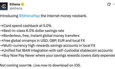 Ethena Expands USDe into Global Payments with New App