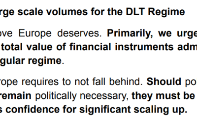 European Finance Groups Push to Remove DLT Market Cap