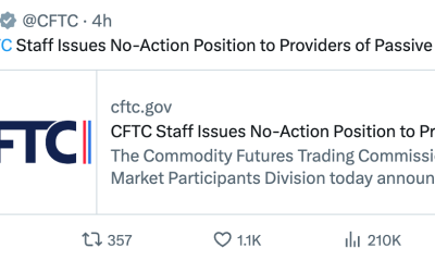 CFTC Issues No-Action Position for Trading Software Providers