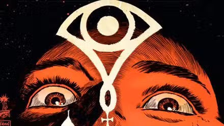 A close-up of an alternate cover of John Carpenter's Cathedral.