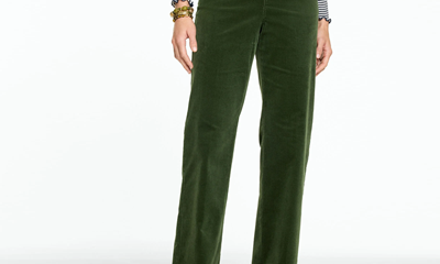 green corduroy trousers