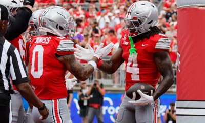 Ohio State's Jeremiah Smith flashes Heisman pose in opener