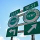 Signs mark the entrance to the Lake Ontario State Parkway on Aug. 25, 2026, in Rochester, N.Y.