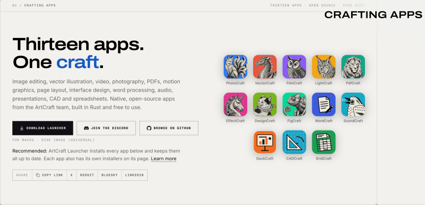 ArtCraft vibe coded apps