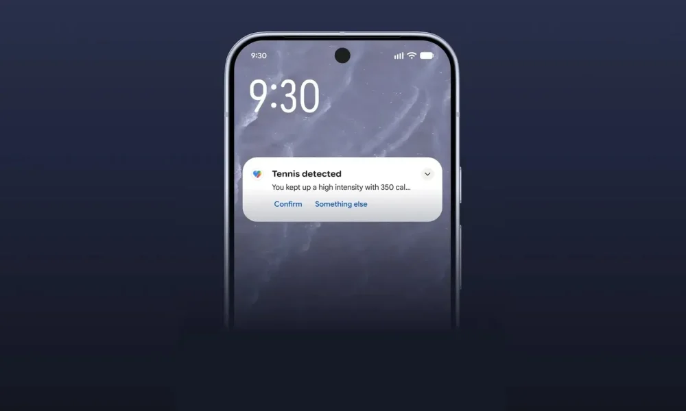 Auto acitivity notification Google health