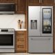 A marketing image for Samsung's Bespoke AI refrigerators. Credit: Samsung
