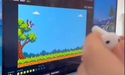 Screenshot of the AirPods working as a gun type controller via BipBop
