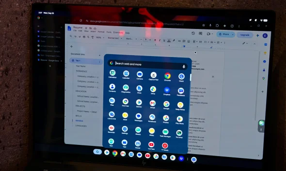 Similar ChromeOS Chromebook UI on the HP Googlebook