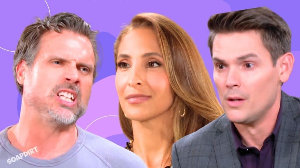 The Young and the Restless: Nick Newman (Joshua Morrow) - Lily Winters (Christel Khalil) - Adam Newman (Mark Grossman)