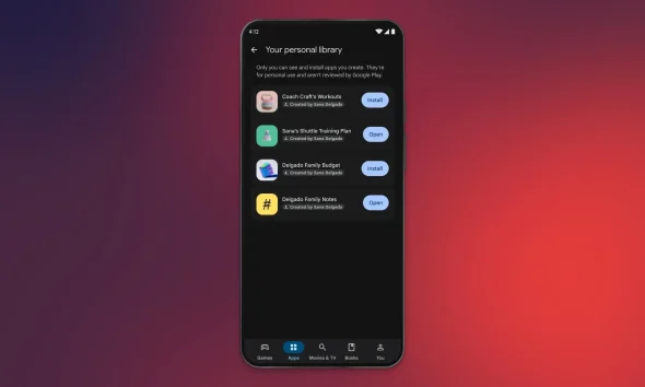 apps created for oneself in Google Play