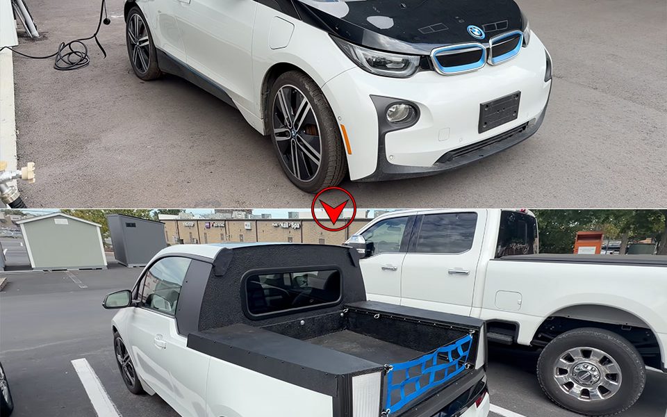 bmw i3 ev pickup truck conversion mod