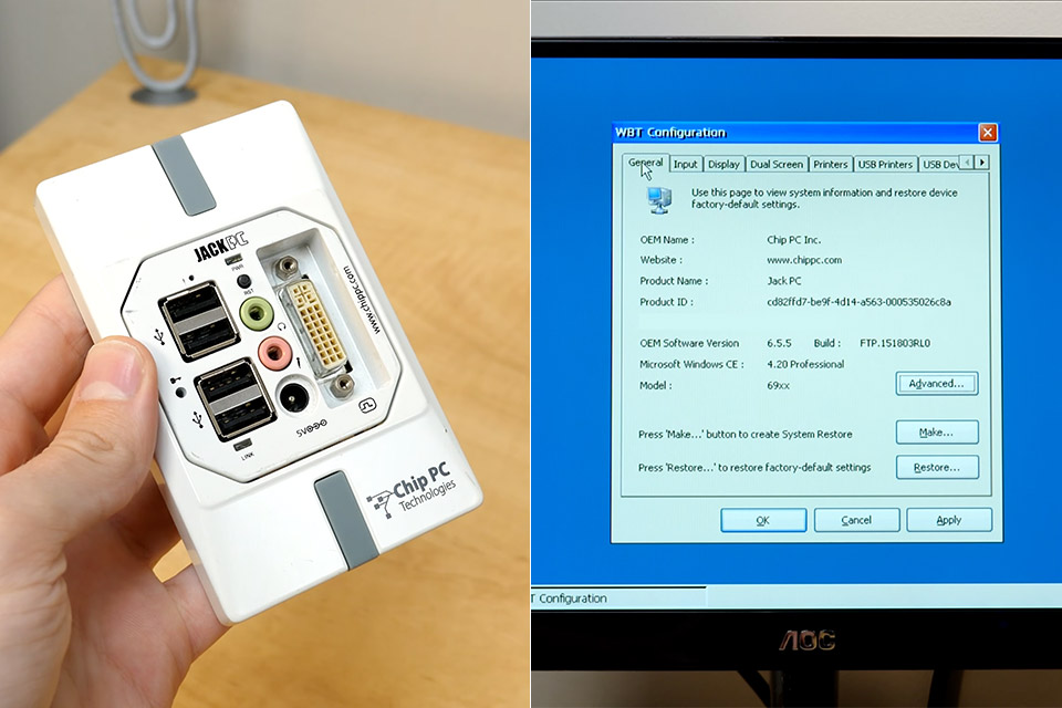 chip pc technologies jackpc wall outlet computer