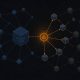 Stylized illustration of a network of nodes with one amber node pulsing a warning signal among outdated grey nodes