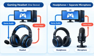 gaming headset vs headphones mic setup better audio signal paths.webp