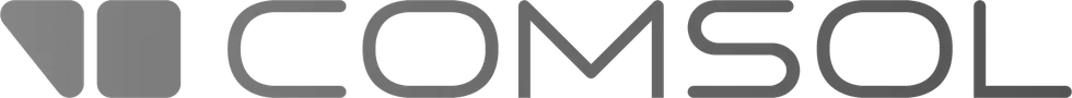 gray comsol logo with stylized text and rounded rectangular emblem on left