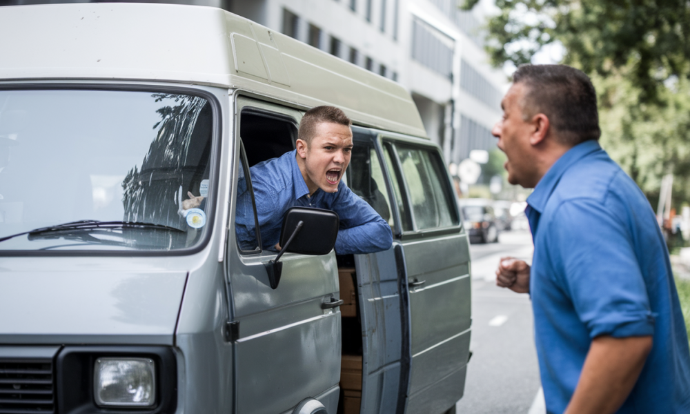 road rage van driver