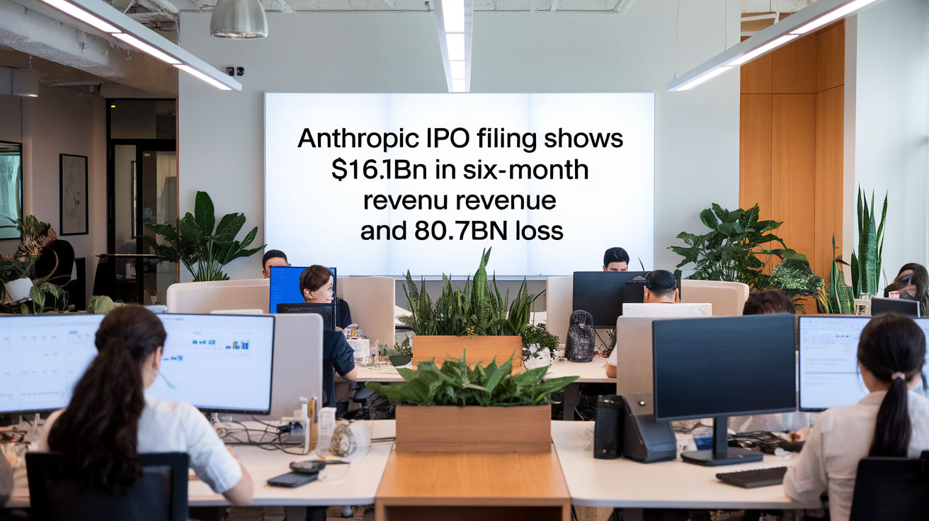Anthropic IPO Filing Shows $16.3bn in Six-Month Revenue and an $80.7bn Loss