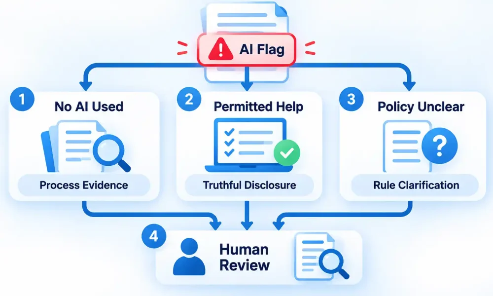 human written content flagged ai response decision flow.webp