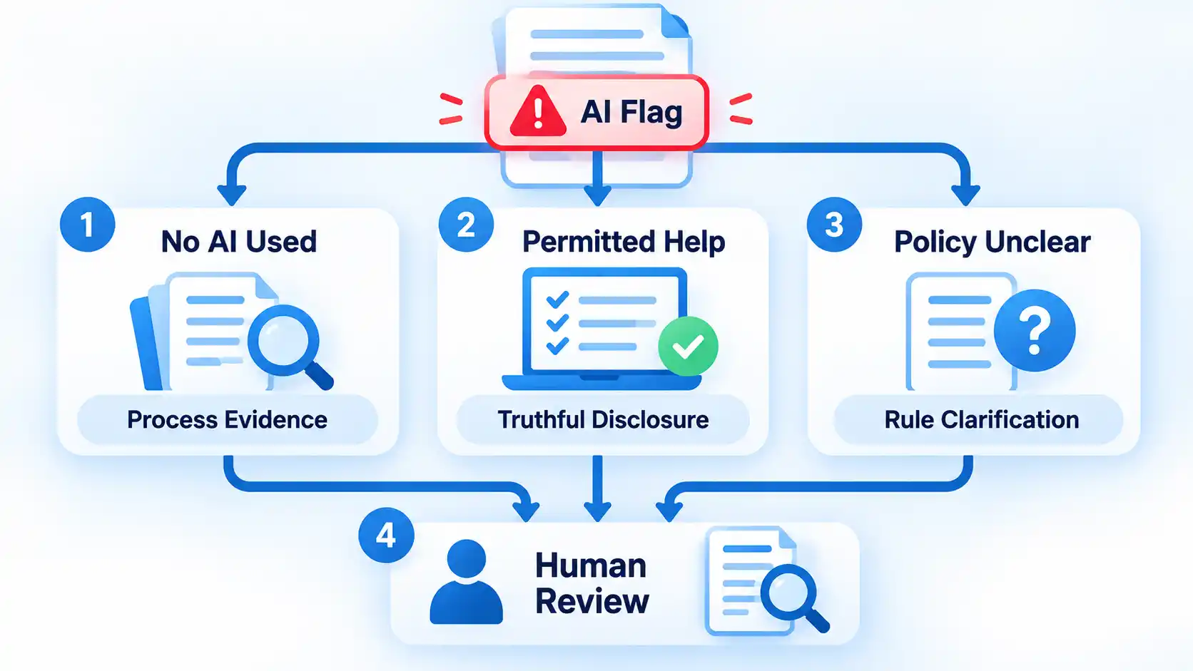 human written content flagged ai response decision flow.webp