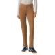 woman wears brownish straight-leg cords with sneaks