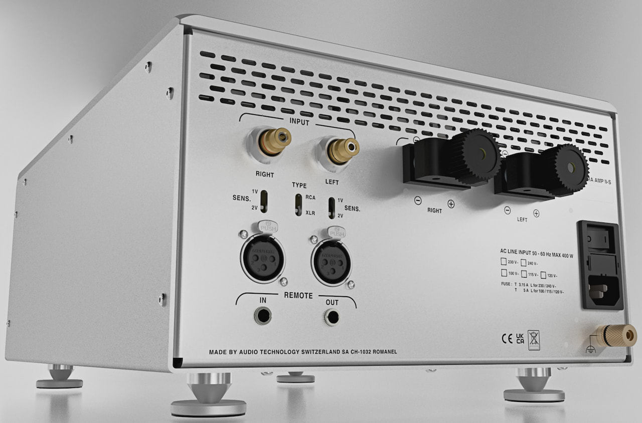 nagra amp ii s amplifier rear angle