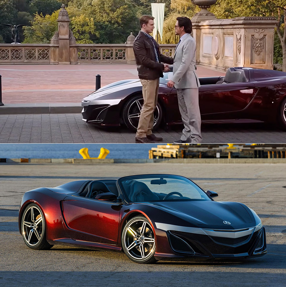 tony stark acura nsx roadster concept avengers for sale auction